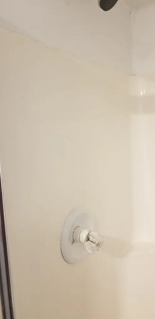 Clean shower wall