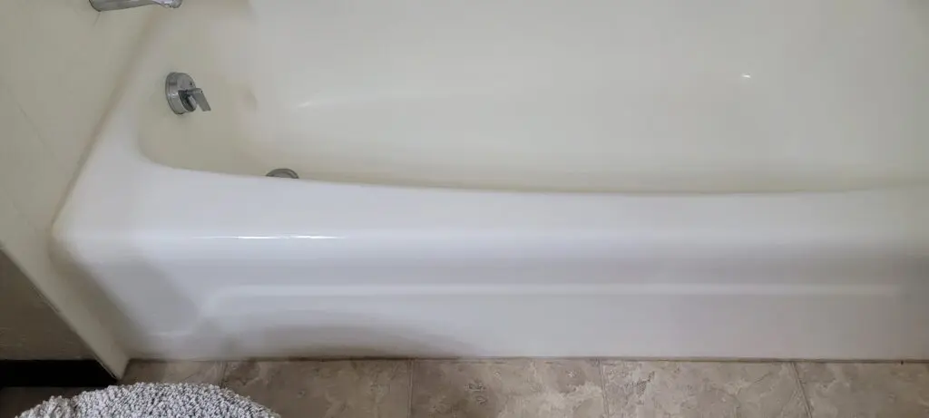 Refinished bathtub surface